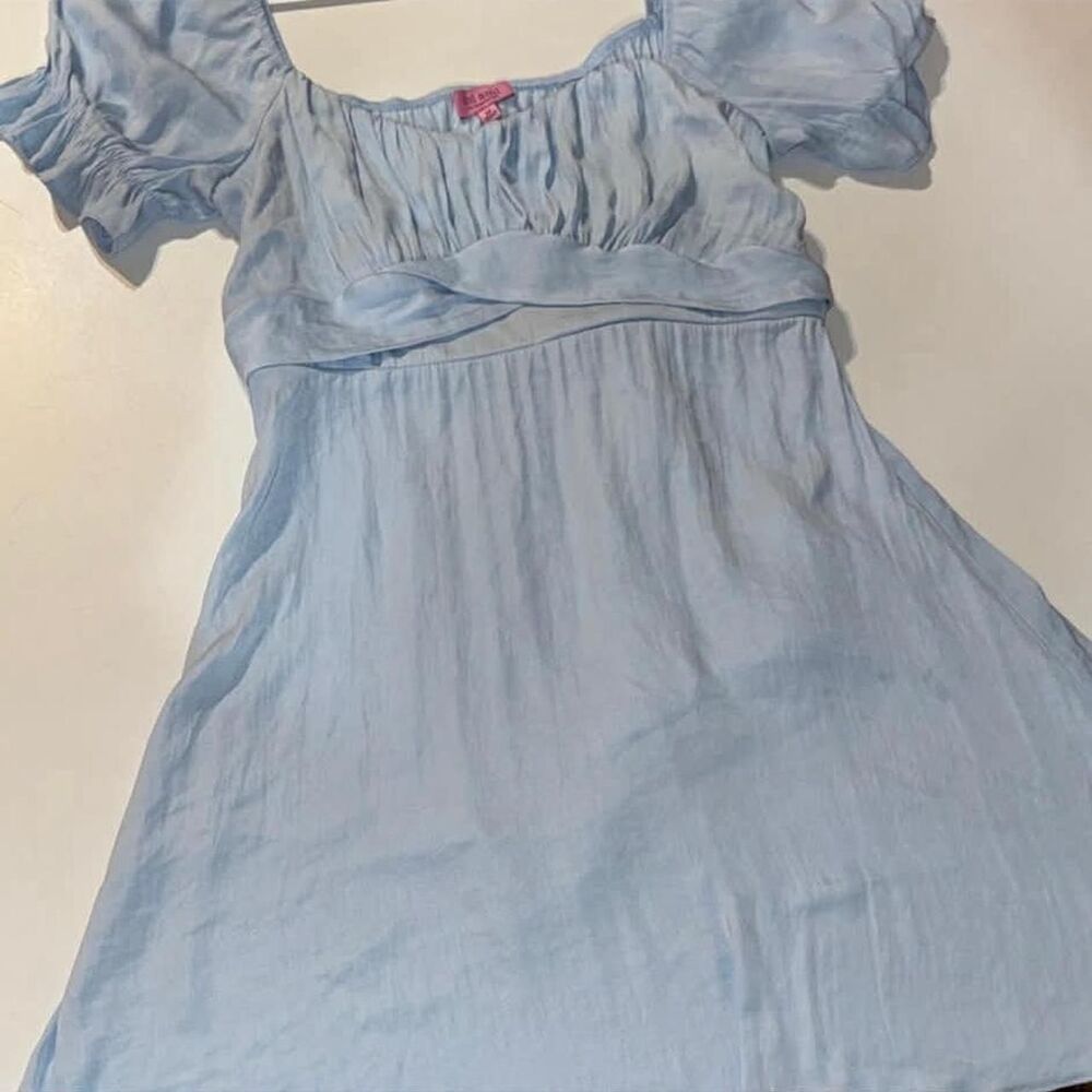 Francesca-s Women's White and Blue Dress - Picture 4 of 5
